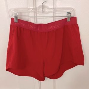 Outdoor Voices Relay Shorts in Red